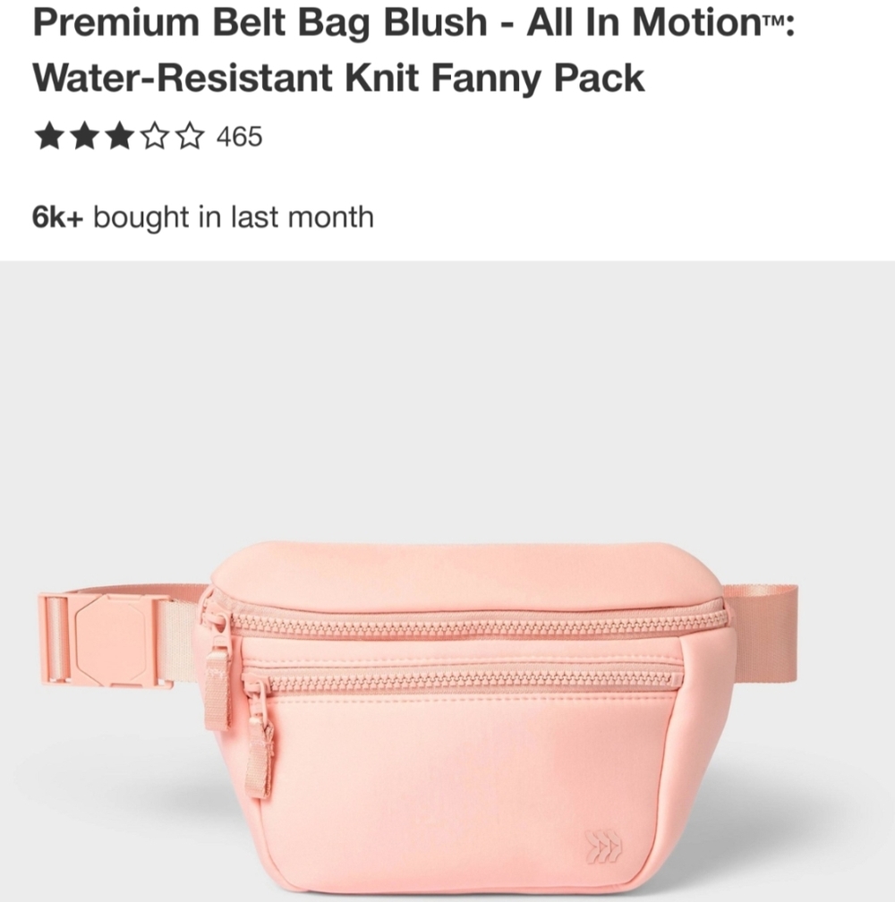 Pink Water-Resistant Fanny Pack